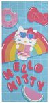 Jay Franco Hello Kitty Rainbow Bath Pool Beach Towel - Super Soft & Absorbent 100% Cotton Towel, Measures 28 x 58