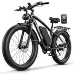 1500W Peak 2000W Electric Bike for Adults, 52V 19.2Ah, 36MPH Max 70 Miles Long Range, 26" Fat Tire Off Road Snow Mountain Ebike, Hydraulic Disc Brake, Pedal Assist E-Bicycle, UL2849 (White)
