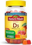 Nature Made Vitamin D3 2000 IU (50 mcg) per serving, Dietary Supplement for Bone, Teeth, Muscle and Immune Health Support, 150 Gummies, 75 Day Supply