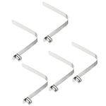 PATIKIL 9.5x7.5mm Kayak Paddle Snaps, 5 Pack Pole Push Button Spring Clips Steel Solid Button Locking Tube Single Pin for Camping Awning Tent Pole