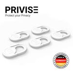 Privise.io Smartphone & Laptop Camera Cover - Set of 5pc | Premium sliding Webcam Cover • strong Webcam Sticker • effective privacy protection • MacBook, iMac & iPhone • Ultra Thin (white)