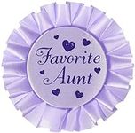 Favorite Aunt Satin Button Party Ac