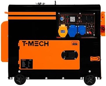 Silent Diesel Generator Single Phase ATS 230V 6kVA 6500W 13HP 115V / 230V Electric Start Closed Frame Emergency Power 4 Portable Wheels Black Powder Coated Steel 20L Fuel Capacity Tool Kit & Funnel