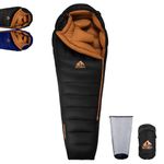 BUERTS ultralight down sleeping bag for 0℃ to -12℃,xxl large size adult winter sleeping bag,0 degrees lightweight and portable,suitable for hiking,camping,outdoor,road trip.