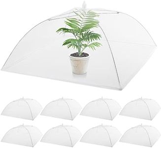 Tanlade 8 Pcs Mesh Plant Cover Reusable Dome Screen Plant Covers Tent Outdoor Plant Protect Tent Collapsible Plant Umbrella Plant Netting Food Cover Net for Plants Food Vegetable Gardening (24 Inch)