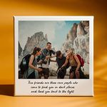 Memorywall® Canvas Print Personalized With Your Photos With Custom Message | Canvas Wrap Wooden Framed | Personalized Gift For Birthday, Anniversary, Christmas | Photo Frame | Home Décor (16"x16")