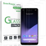 amFilm Screen Protector Glass for Pixel 3 XL (3 Pack), Case Friendly Tempered Glass Screen Protector Film for Google Pixel 3 XL (2018)