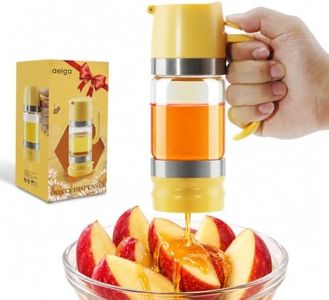 Aelga Glass Honey Dispenser No Drip - 9 OZ Honey Pot Honey Jar with Handle - Maple Syrup Dispenser