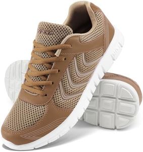 Alicegana Sneakers for Women Running Shoes: Fashion Walking Womens Sneakers Casual Lightweight Tennis Shoes, Khaki, 9.5