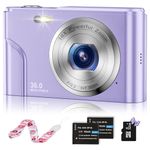 BEVLXNIV Digital Baby Camera For Kids Teen Boys Girls Adults,1080P 48Mp Kids Camera With 32Gb Sd Card,2.4'' Digital Camera With 16X Digital Zoom,Compact Mini Camera Kid Camera For /Student(Purple)