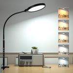Hensam LED Desk Lamp, Touch Control Table Lamps for Office, Clip on Desk Light with Clamp, Dimmable Bright Table Light for Reading, Eye-Caring Daylight Lamp for Study, Bedroom