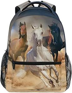 ALAZA Horse Backpacks for Girls Boys Backpack Horses Kids School Book Bags 3rd 4th 5th Grade Elementary Travel Laptop Daypack, A01, 16x11.4x6.9in, Daypack Backpacks