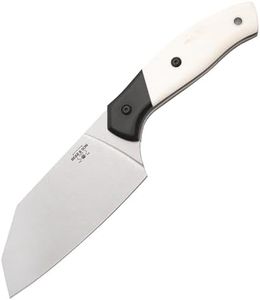 BEAR & SON - FIXED - 5" - Chopper - 440 Stainless Steel - White Smooth Bone - High Carbon Stainless Steel - WSB35