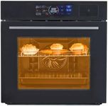 Acekool 24 Inch Single Wall Oven - 2.5Cu.ft. Electric Built-in Oven, 8 Cooking Functions, Sensor Touch Control, Timer, Safety Lock, 70L Capacity