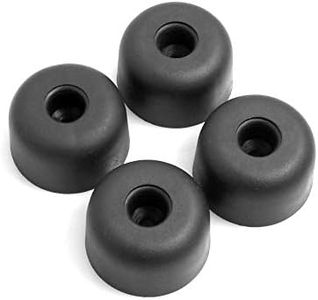 Design61 Set of 4 Plastic Furniture Gliders Furniture Coasters Sofa Armchair Screw-On Plastic Furniture Gliders Diameter 42 x H 25 mm Black