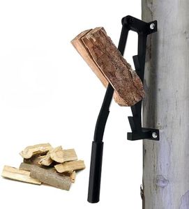 Alpen Outdoor Log Firewood Kindling Splitter Hand Manual Wood Splitting Tool Wall Mounted, Portable Manual Log Splitter Carbon Steel Wood Chipper for Outdoor