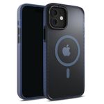 DailyObjects Polycarbonate Case For iPhone 12 Compatible With Mag-Safe Wireless Charging,Blue Nimbus Slim Shockproof Back Cover