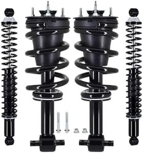 PM Auto Set of 4 Front Quick Complete Strut-Coil Spring Assembly-Rear Complete Shock Absorber Kit Compatible With 2014-2018 Chevrolet Silverado 1500 RWD