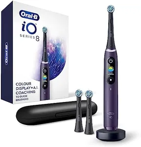 Oral-B iO Series 8 Electric Toothbrush with 2 Replacement Brush Heads, Violet Ametrine