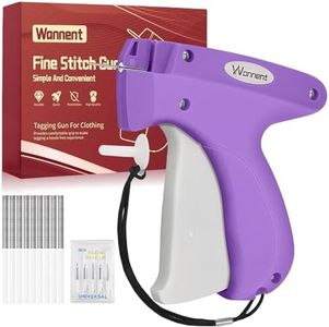 Stitch Gun for Clothes Stitchy Tagging Gun for Clothing Stitchy Quick Clothing Fixer -Includes 1,000 Black Fasteners & 1,000 White Fasteners & 6 Needles(Purple+White)