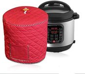 Electric Pressure Cooker Cover UCARE Waterproof Rice Cooker Cover Dust Cover for Instant Pot with Pocket Small Kitchen Appliances Black (6QT, Red)