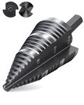 Lichamp M2 Step Drill Bit Impact, Genuine High Speed Steel Step Bit with 19 Step Sizes | 3/16 to 1-3/8 | for Cutting Holes On Sheet Metal, Steel, Wood