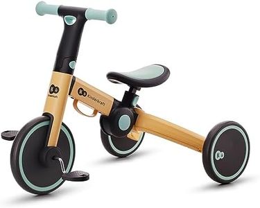 Kinderkraft 4TRIKE, 3-in-1, Lightweight, Balance Bike, Foldable, Ergonomic Saddle, from 12 Months to 5 Years, Yellow and Blue