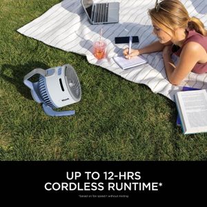 Shark FlexBreeze Cordless Fan with Misting – Portable, 5-Speed, Glacier