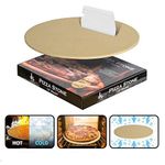 LifeSmart Pizza Stone and Scraper 13 inches Ideal for Crispy Crusts Heat Safe for Use on Grills and in Ovens Certified Safe Includes Scraper