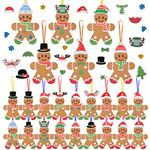 DKINY 24 Pack Christmas Crafts for Kids Foam Gingerbread Man Arts and Crafts Kits for Kids Children Christmas Party Group Activities Party Hanging Decorations