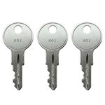 KeyPower (3) B01 - B05 Keys for Husky Tool Box Home Depot Hudson, Pre-Cut Key, Works on Tool Chest and Cabinet Locks (B05)