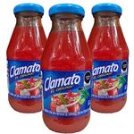 Clamato Bottle 296ml (Pack 3) / Mexican Tomato Juice, Tomato Mixer Drink for Alcoholic Beverages, Cocktails