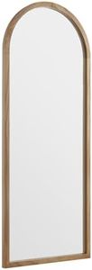 ACA International Black Wood Framed Mirrors, Rectangle Handging Mirror with Woonden Frame for Living Room,Bedroom,Entryway, Bathroom (180 x 60 cm)