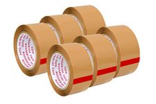 Tanzima Brown Tape, 2 inches x 50 m (Pack of 6)