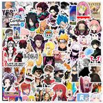 Paper9store Pack of 80+ Anime Stickers for Laptop, Phone Case, Guitar, Bike, Pc, Scrapbook etc. Waterproof Glossy Laminated Residue Free Anime Stickers