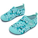 Swim Water Shoes Boys Kids Toddlers Baby Beach Shoes Aqua Pool Swimming Socks River Sea Sand Footwear(Shark Green 26/27)