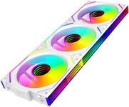 ICOLER UNI Fan JM-V2 120 White Edition Infinity Mirror Module Daisy-Chain ARGB PWM Case Fan 120mm Reverse Fan Triple Pack Suitable for Computer Case & CPU Cooling