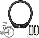 Bike Lock, Anti Theft Bike Lock, 4 Digit Combination Bike Lock for Motorcycles, Mountain Bikes, Bike (Black)