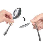 MilesMagic Set of Magician'S Being Spoon Mi Effect for Close-Up Real Magic Trick Silver