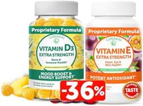 Lunakai Vitamin D3 and Vitamin E Gummies Bundle - Immunity, Bone and Mood Support Gummy - 250 mg 1000 iu Natural VIT E Plus C Supplements