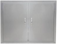 GarveeLife BBQ Access Door, 31" W x 24" H Outdoor Kitchen Double Door, 304 Stainless Steel Flush Mount Door for BBQ Island, Grilling Station, Outside Cabinet