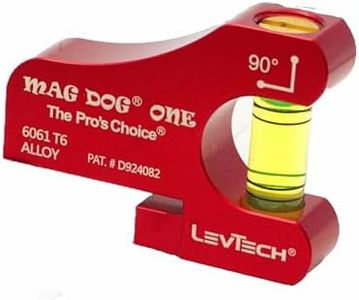 LEVTECH 1-Vial Conduit Bending Level – 90° Magnetic Electrician Tool with 2 Rare Earth Magnets | Replaceable Vial | Compact & Durable Design Mag Dog 1
