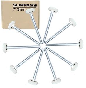 Surpass 10 Pack 2'' Ultra-Quiet Nylon Garage Door Rollers 7" Stem, 6200-2RS Double Seals Precision Bearings Rotate Quiet and Durable, More Than 100,000 Cycles.