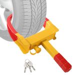 Acymner Wheel Clamp Lock | Heavy Duty Anti Theft Tire Lock, Adjustable Trailer Wheel Lock Universal Security Tire Lock with 3 Keys for Cars Trucks Trailers SUVs (Red)