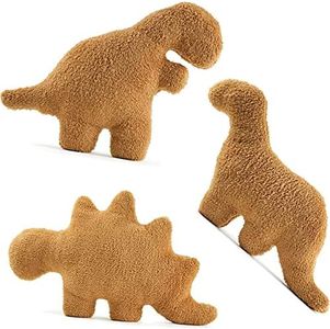 Lixzuch 3 Packs Dino Nugget Pillow Plush, 18 inches Dinosaur Chicken Nugget Stuffed Animal Plush Toy, Party Decoration Birthday for Kids Boys Girls