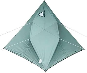POMOLY Camping Tarp- Tent with Stove Jack, Hammock Rain Fly Camping, Waterproof Cotton Canvas Tarp for Outdoor Hiking Traveling Awning Shelter (Green),(016)