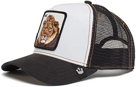 Goorin Bros. The Farm Unisex Original Adjustable Snapback Trucker Hat, Black (The King Lion), One Size