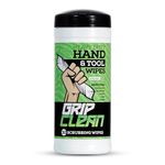 Grip Clean Heavy Duty Cleaning Wipes, Hands, Tool, & Surfaces, Waterless, Auto Mechanics & Tool Cleaner Wipes- Citrus Scented Cleansing Wipes Remove Grease, Oil, Paint, Inks & more - 30 Count