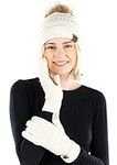 Pom Beanie & Gloves Bundle: Ivory