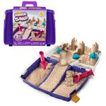 Kinetic Sand, Folding Sand Box with 2lbs of All-Natural, 7 Molds and Tools, Play Sand Sensory Toys for Kids Ages 3 and up